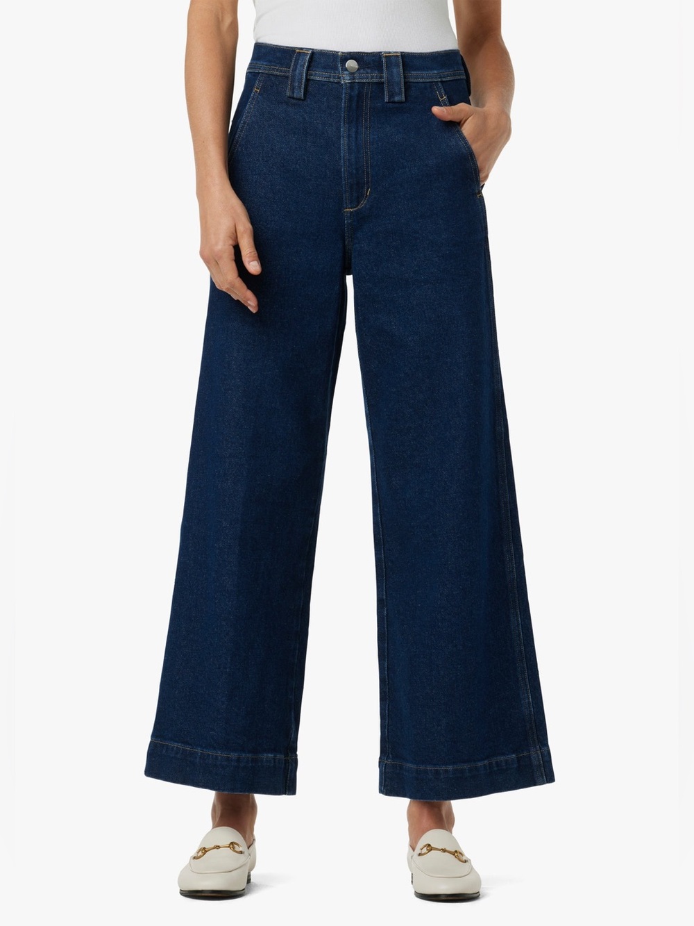 NWT Joe’s Avery Wide Leg High Rise Ankle Jeans Women’s Size 32 Blue Levitate